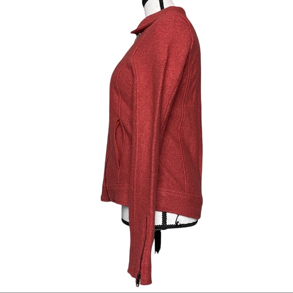 Tahari Boiled Wool Textured Asymmetrical Moto Jacket - Picture 4 of 9